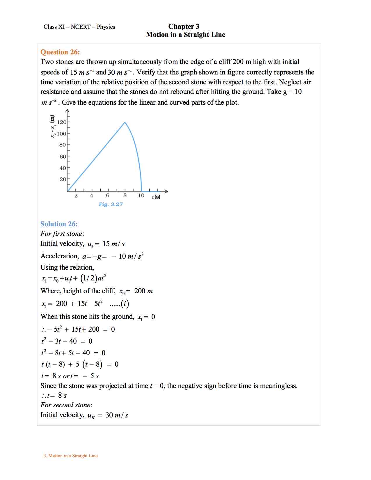 physics example problems with solutions class 11
