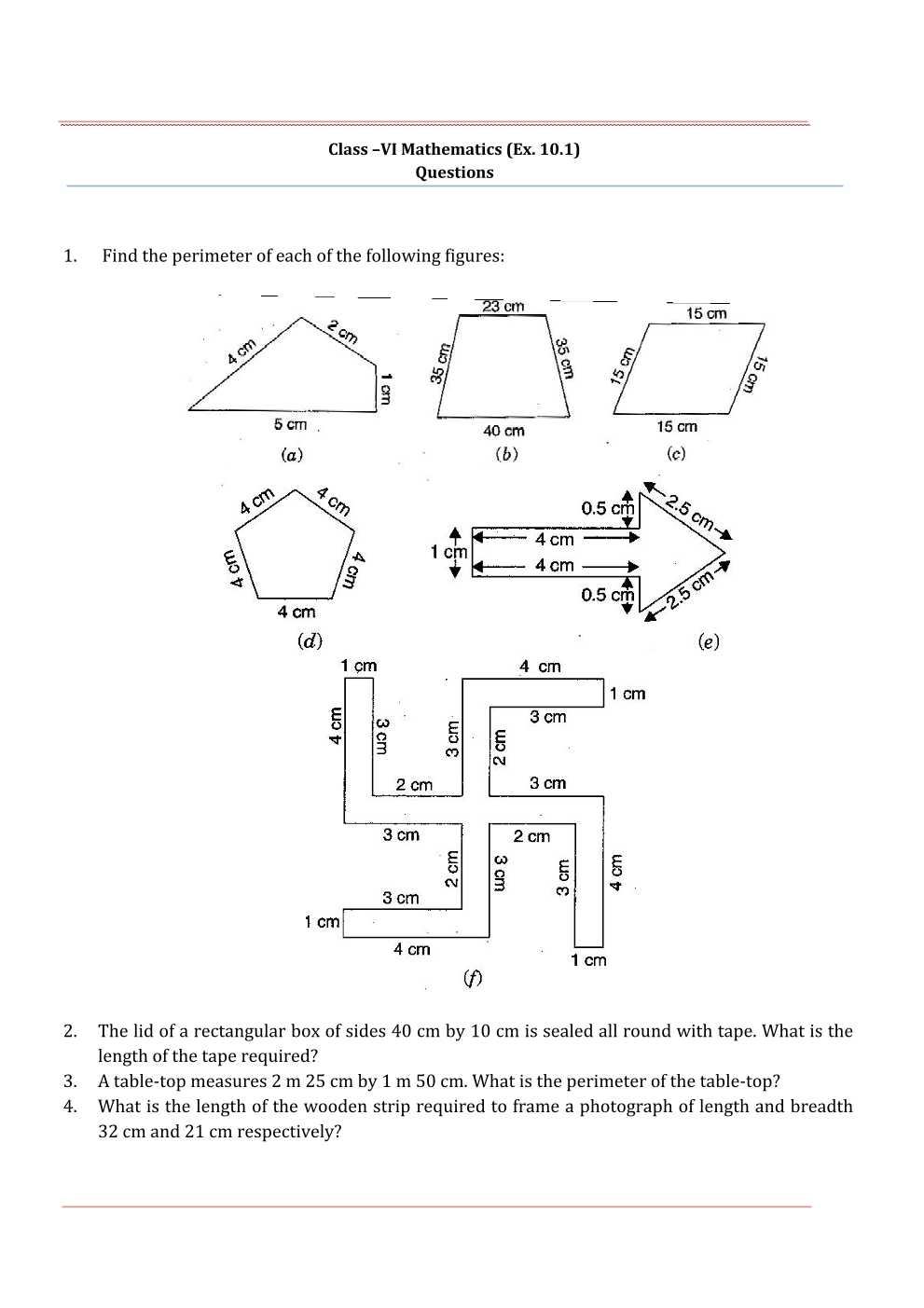 NCERT Solutions For Class 6 Maths Chapter 10