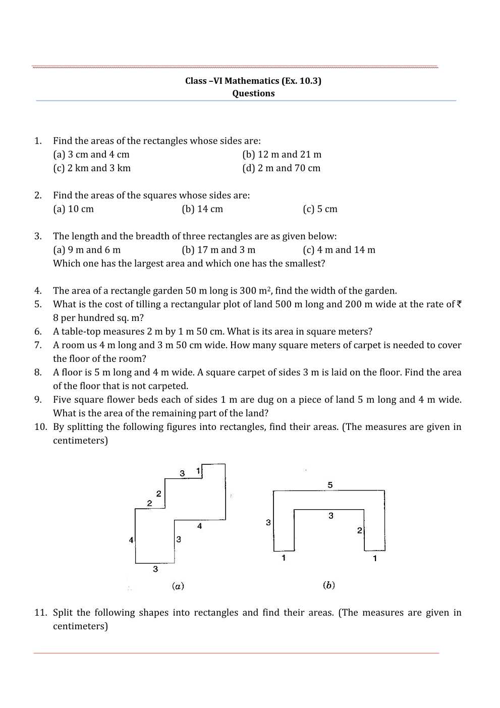 NCERT Solutions For Class 6 Maths Chapter 10