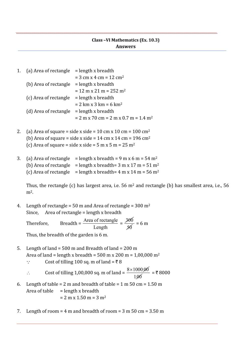 NCERT Solutions For Class 6 Maths Chapter 10