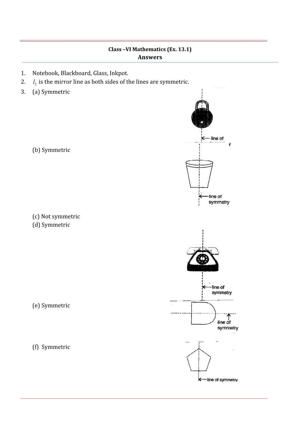 NCERT Solutions For Class 6 Maths Chapter 13