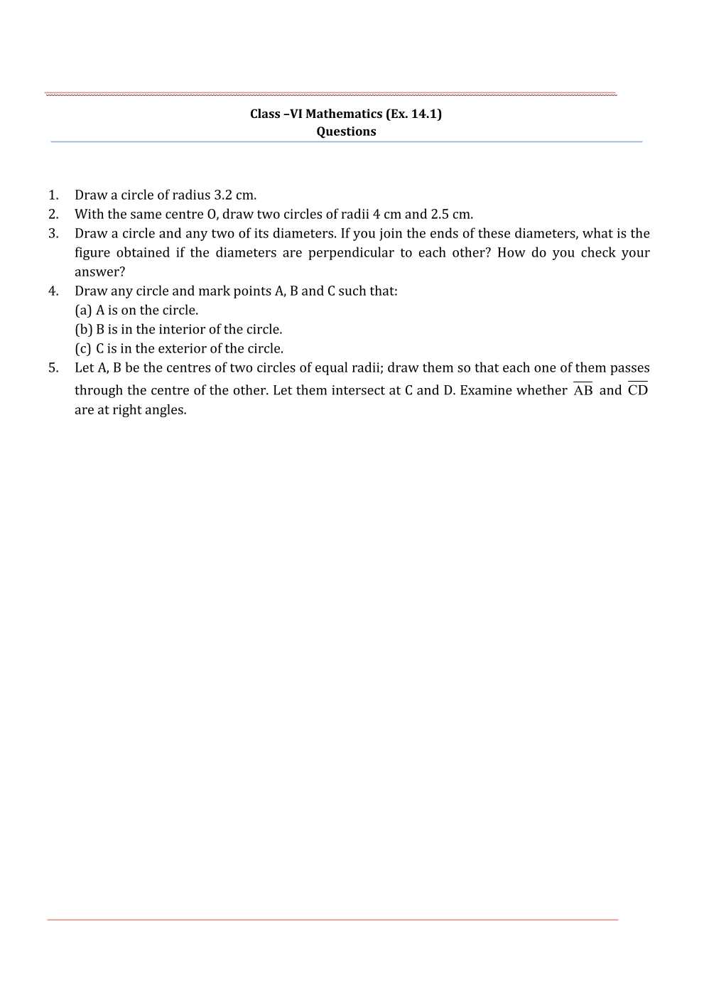 NCERT Solutions For Class 6 Maths Chapter 14