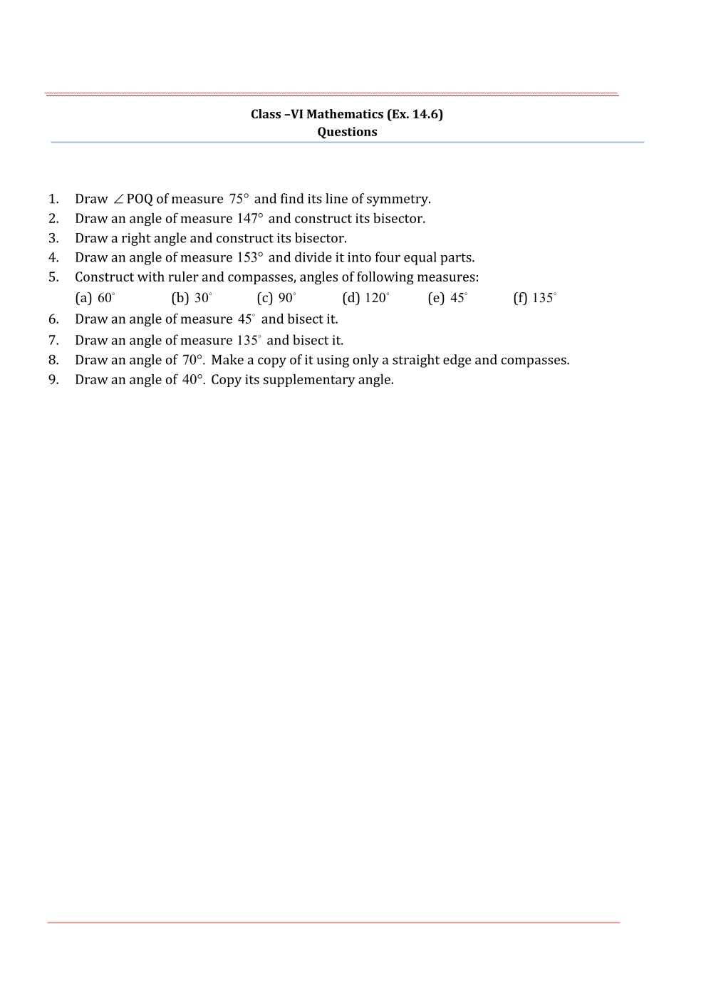 NCERT Solutions For Class 6 Maths Chapter 14