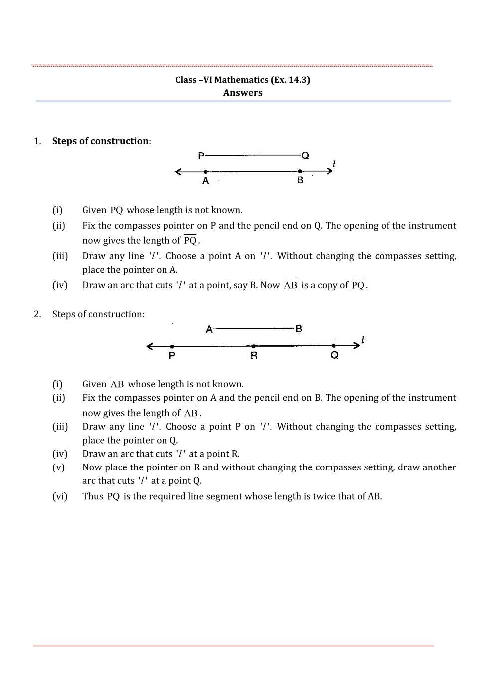 NCERT Solutions For Class 6 Maths Chapter 14