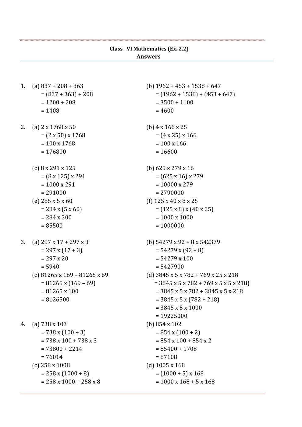 NCERT Solutions For Class 6 Maths Chapter 2