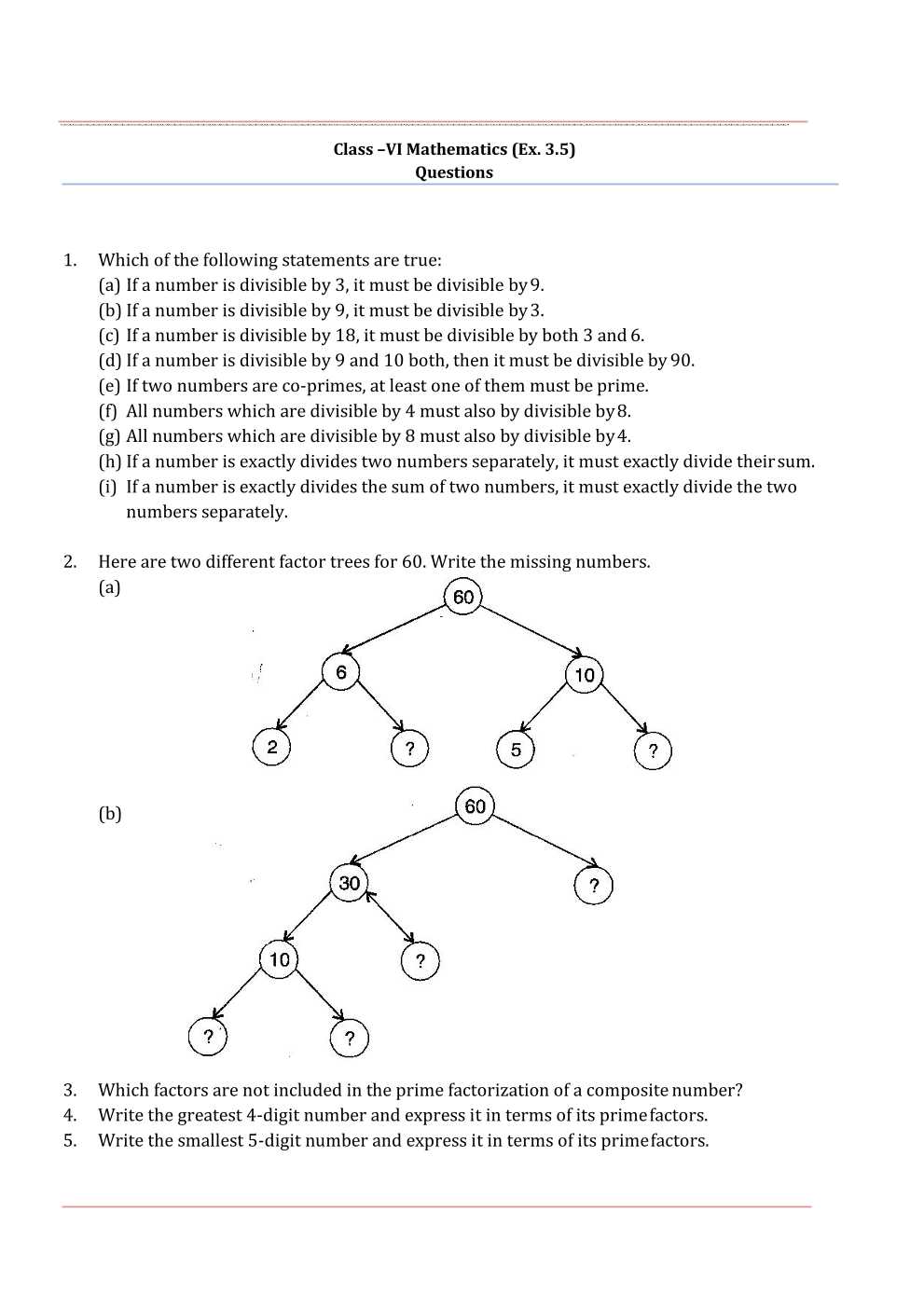 NCERT Solutions For Class 6 Maths Chapter 3