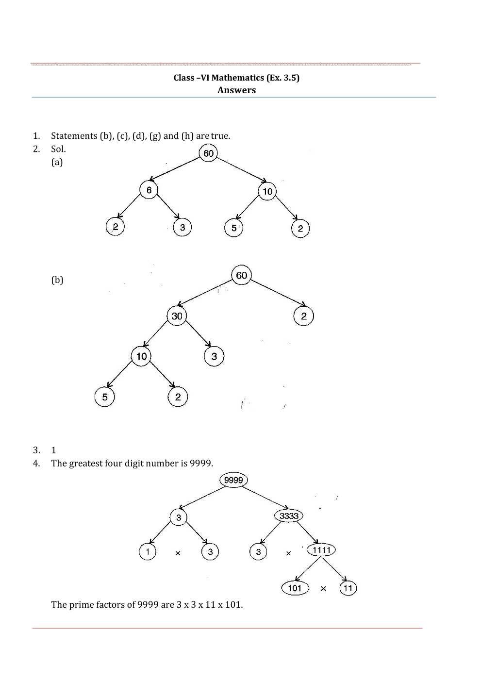 NCERT Solutions For Class 6 Maths Chapter 3