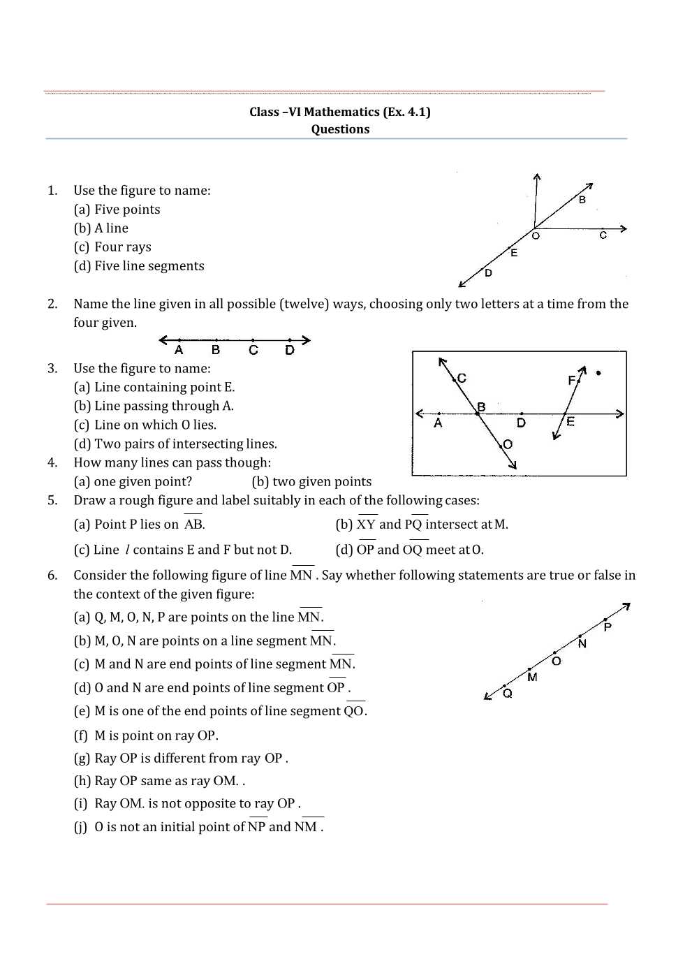 NCERT Solutions For Class 6 Maths Chapter 4