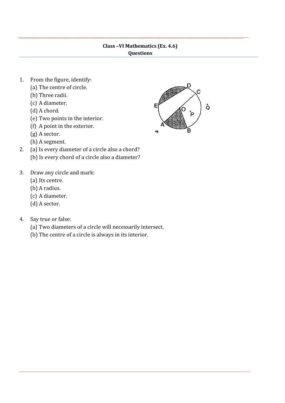 NCERT Solutions For Class 6 Maths Chapter 4