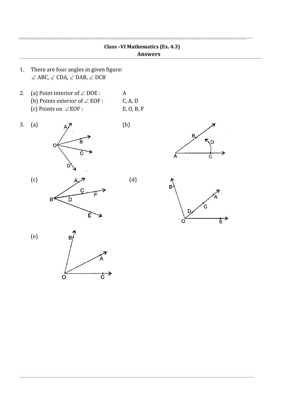 NCERT Solutions For Class 6 Maths Chapter 4