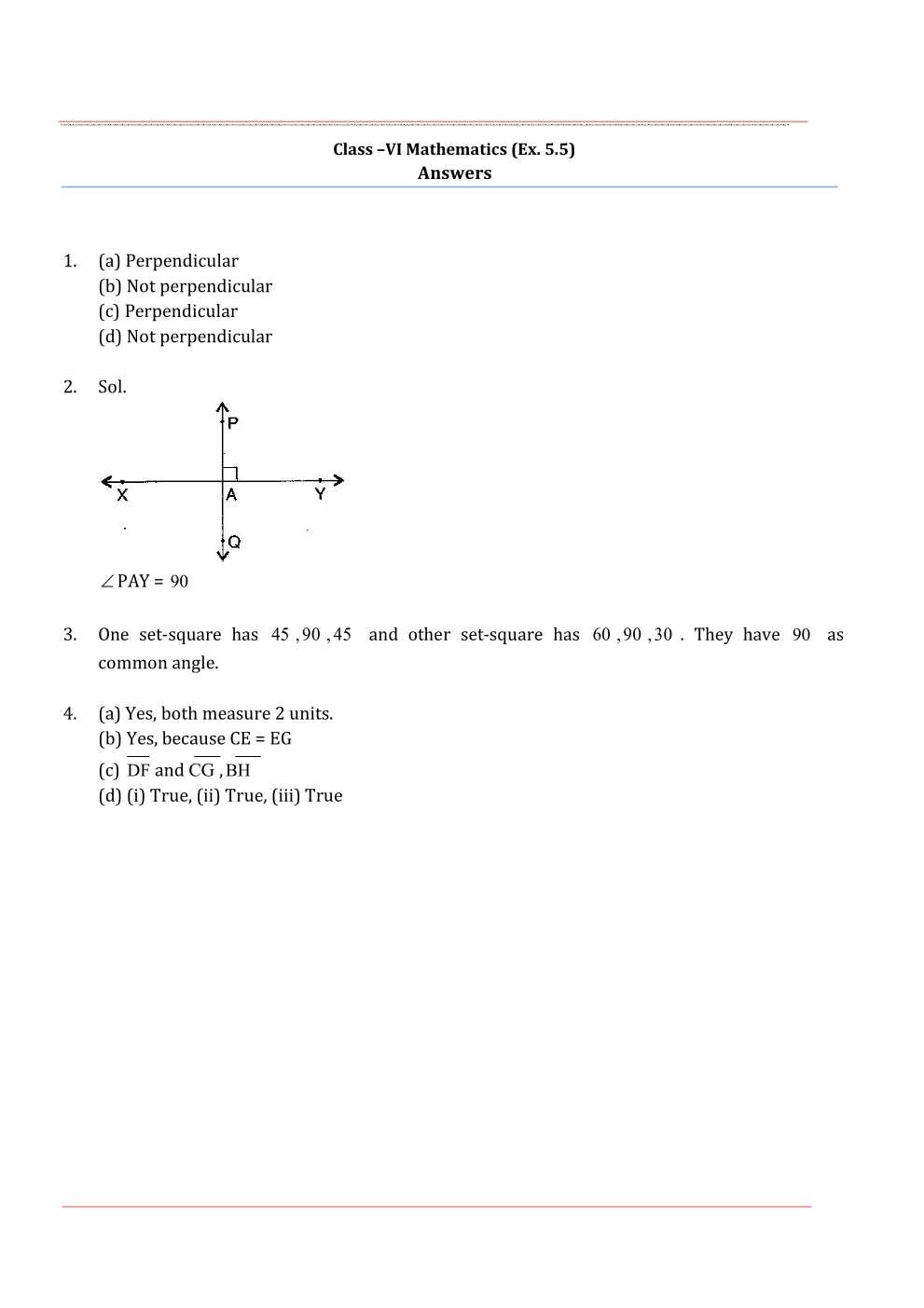 NCERT Solutions For Class 6 Maths Chapter 5