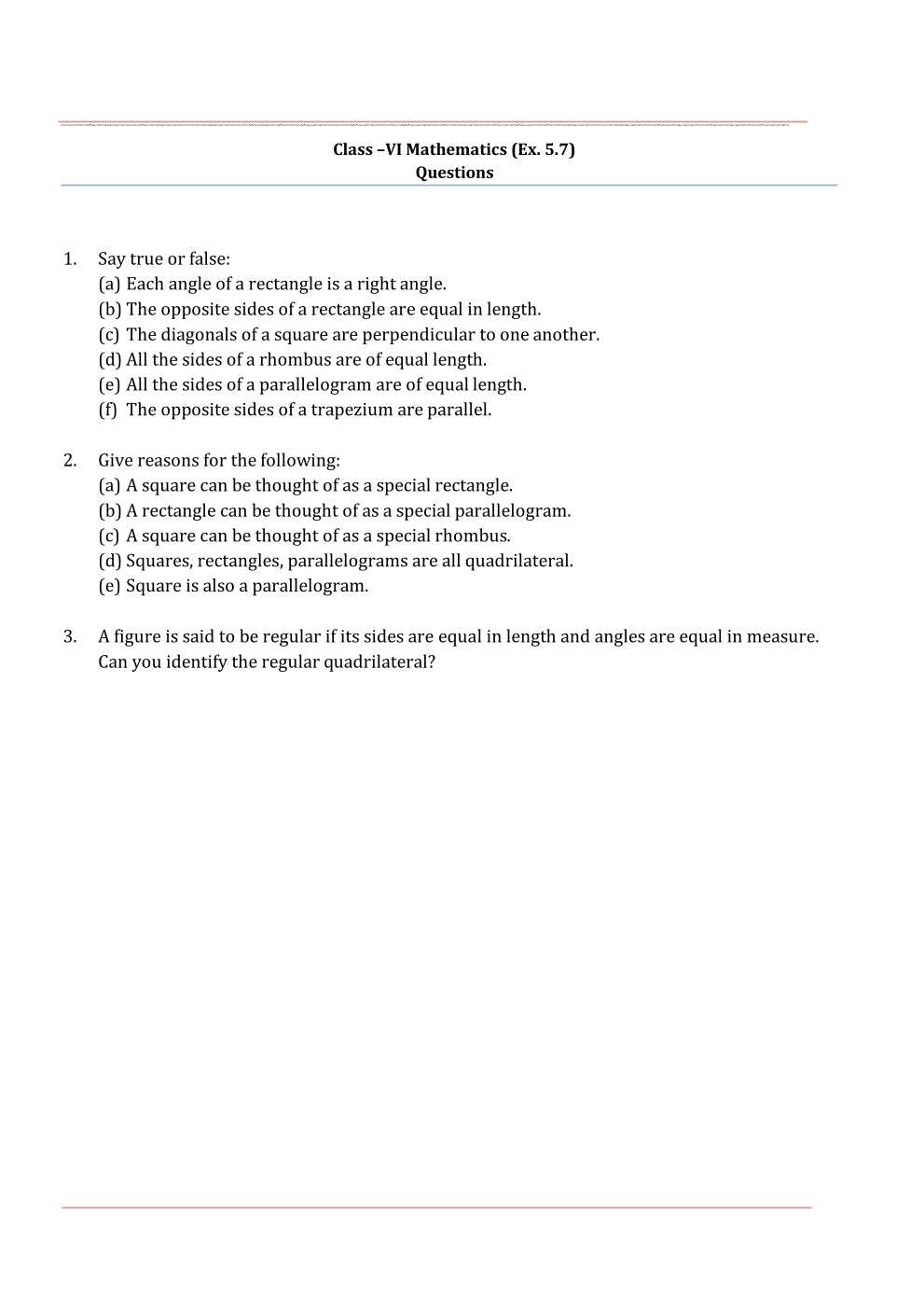 NCERT Solutions For Class 6 Maths Chapter 5