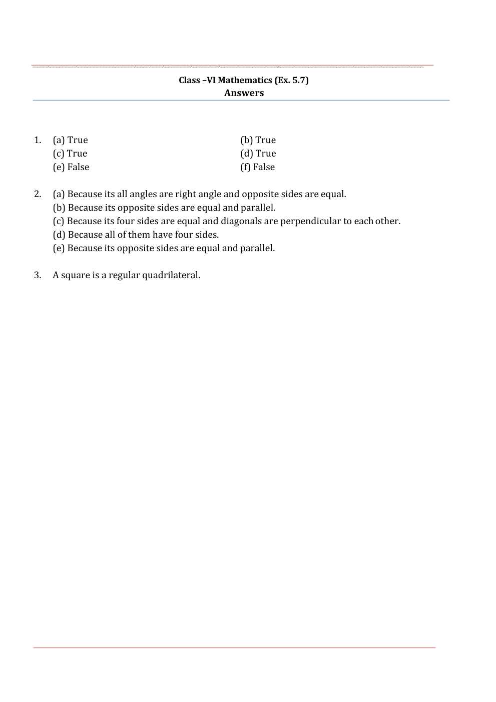 NCERT Solutions For Class 6 Maths Chapter 5