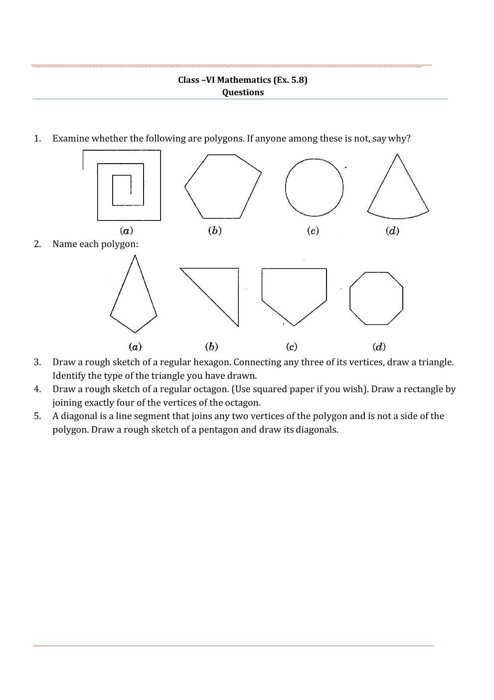 NCERT Solutions For Class 6 Maths Chapter 5