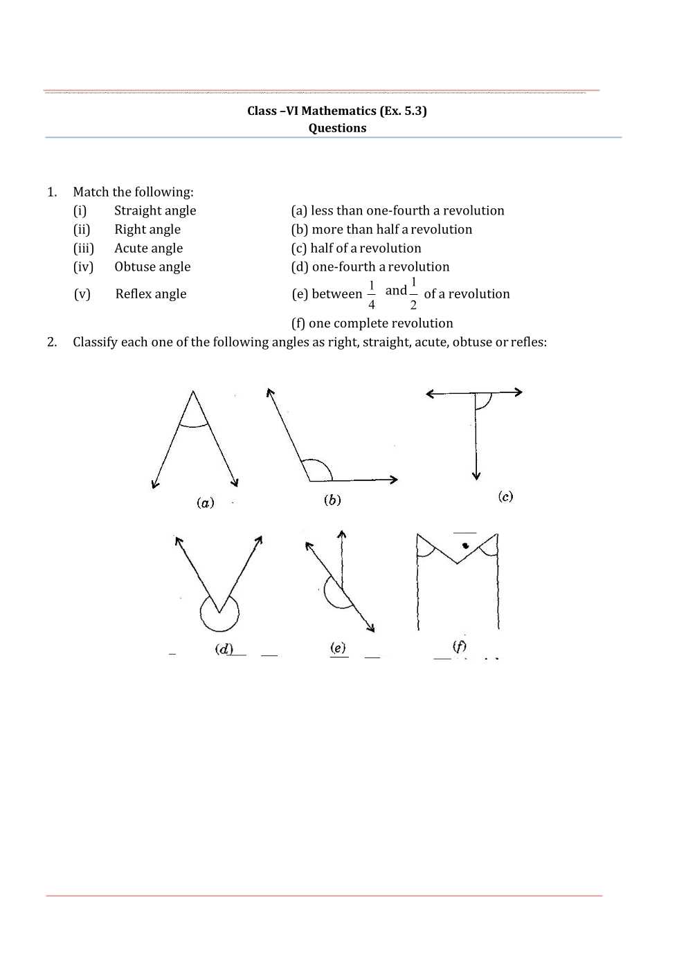 NCERT Solutions For Class 6 Maths Chapter 5