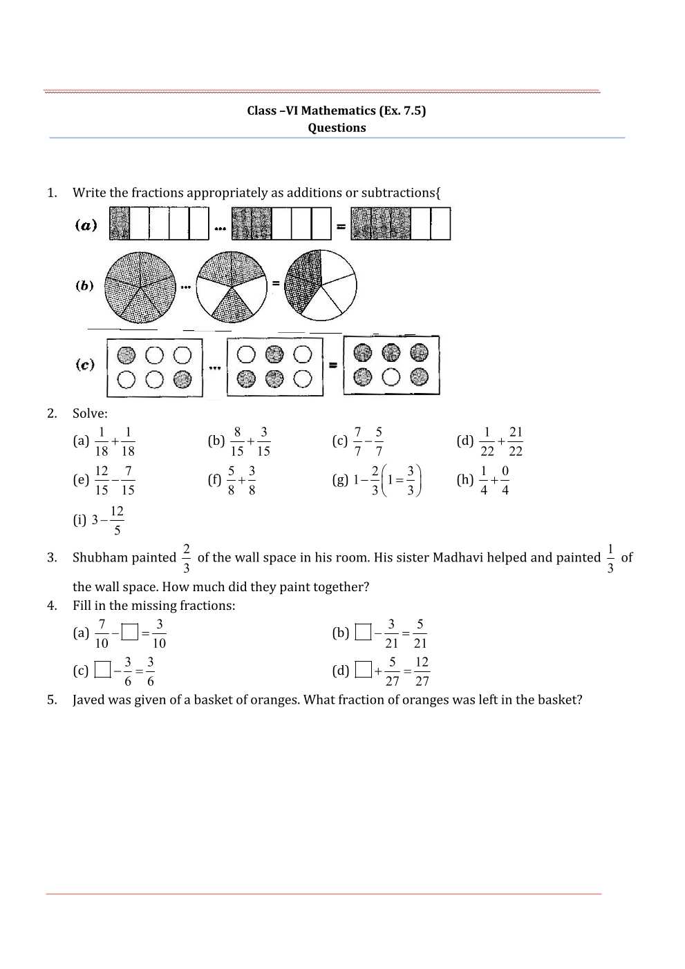 NCERT Solutions For Class 6 Maths Chapter 7