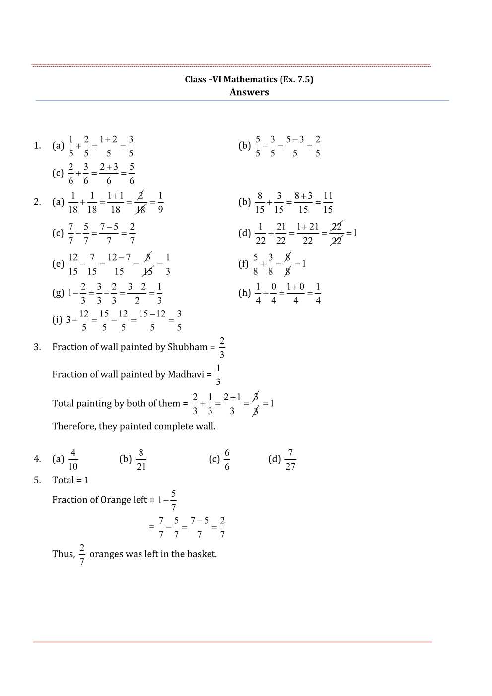 NCERT Solutions For Class 6 Maths Chapter 7