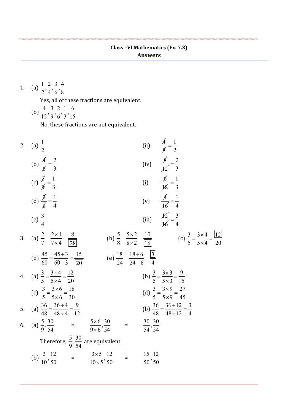 NCERT Solutions For Class 6 Maths Chapter 7