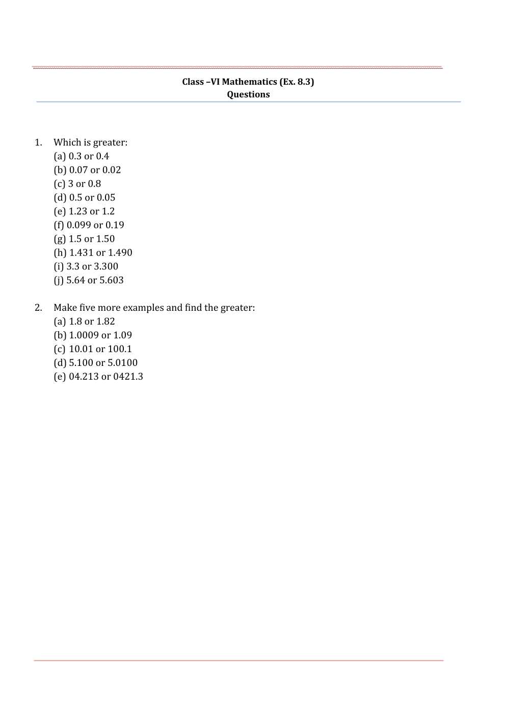 NCERT Solutions For Class 6 Maths Chapter 8