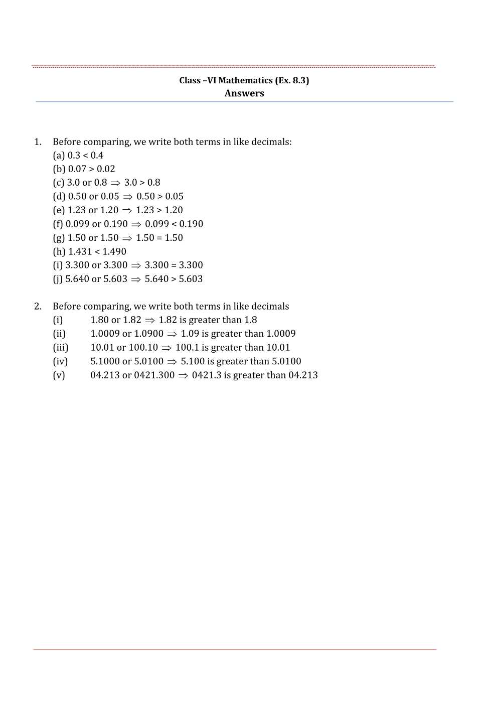 NCERT Solutions For Class 6 Maths Chapter 8