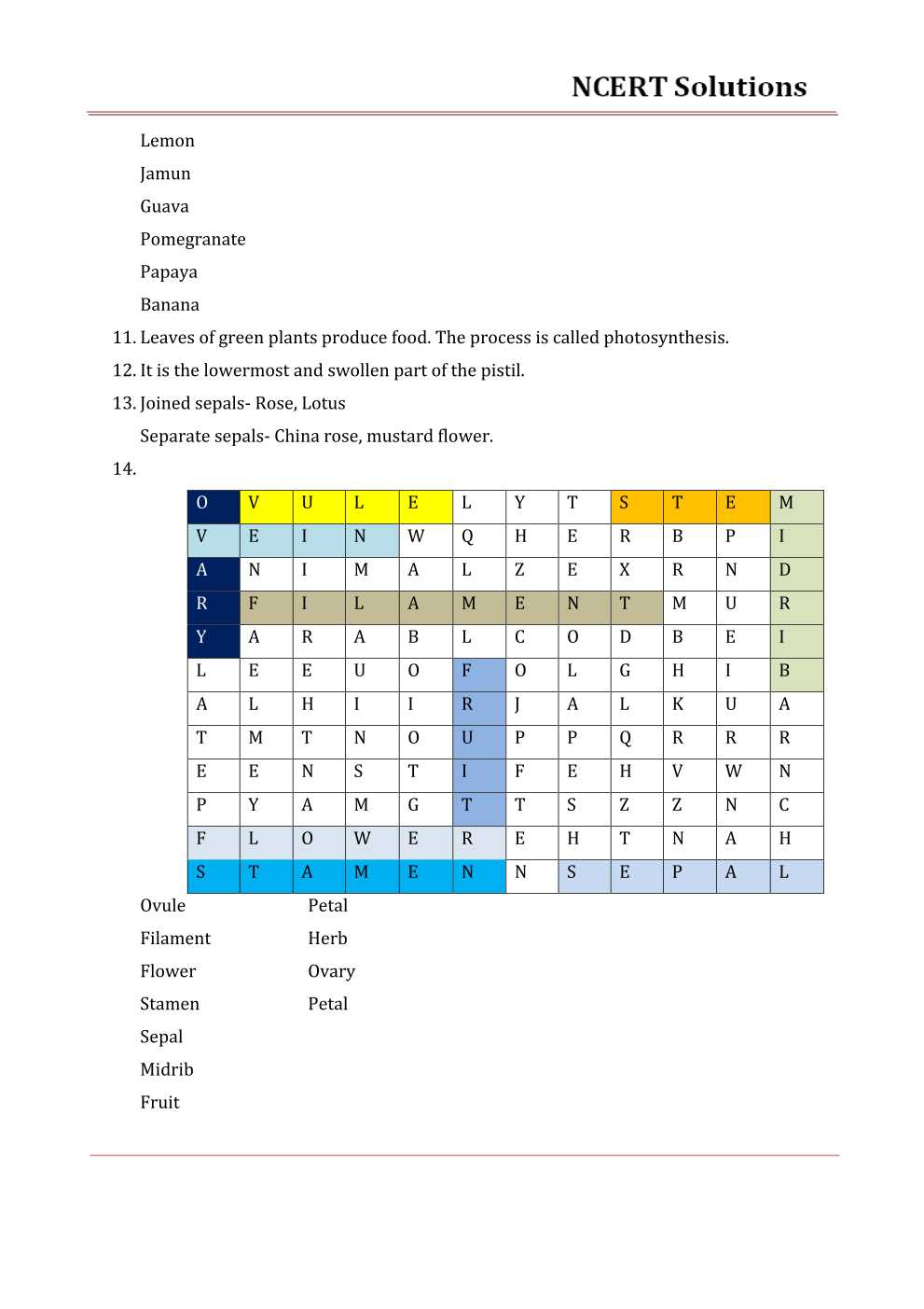 NCERT Solutions For Class 6 Science Chapter 7