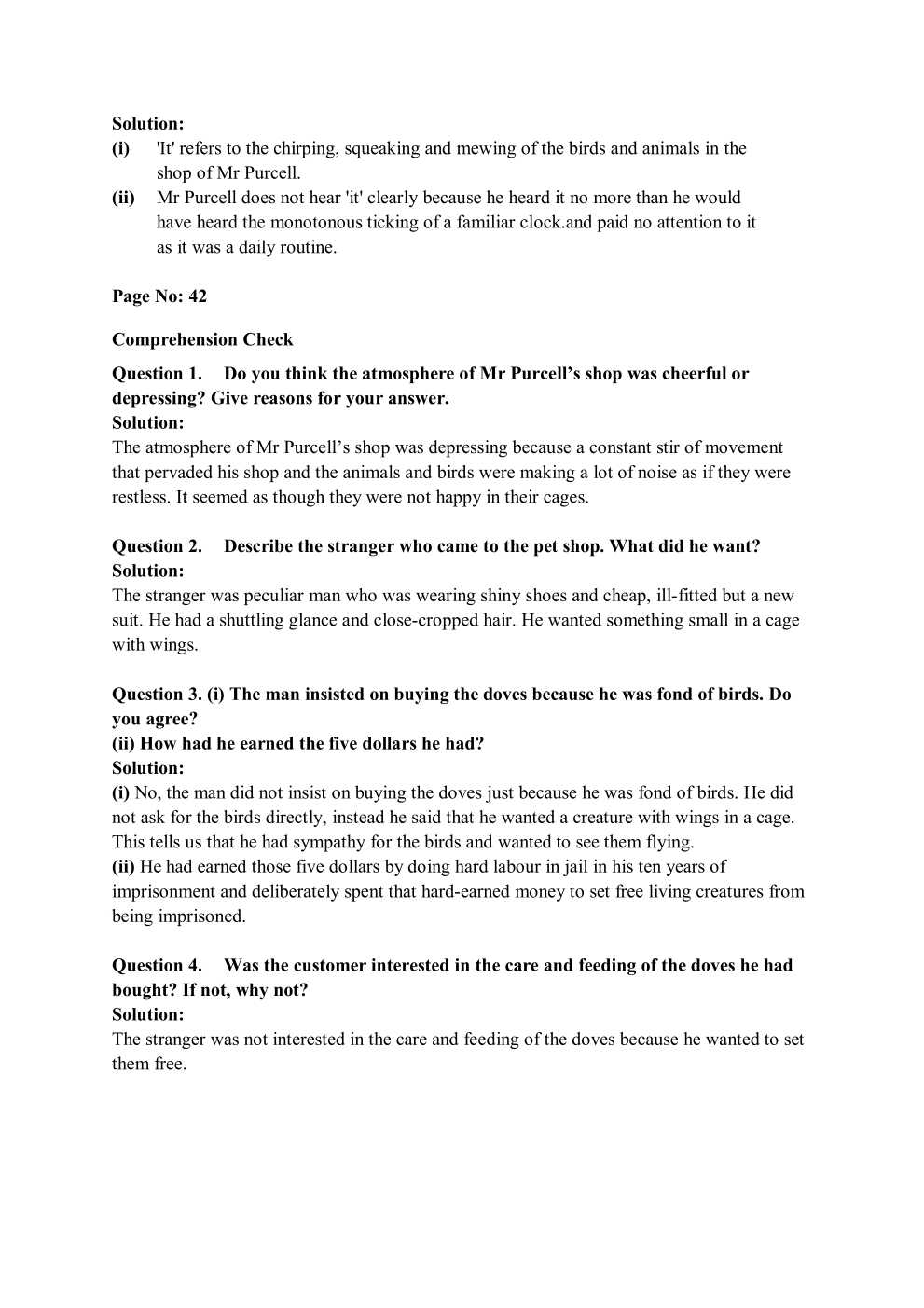 NCERT Solutions For Class 7 English An Alien Hand Chapter 6 I Want Something In A Cage