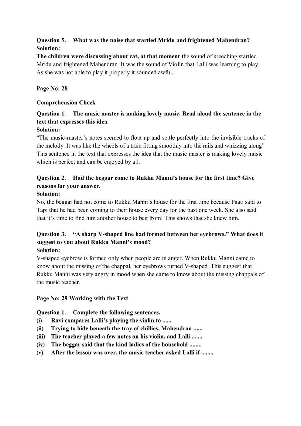 NCERT Solutions For Class 7 English Honeycomb Chapter 2 A Gift of Chappals
