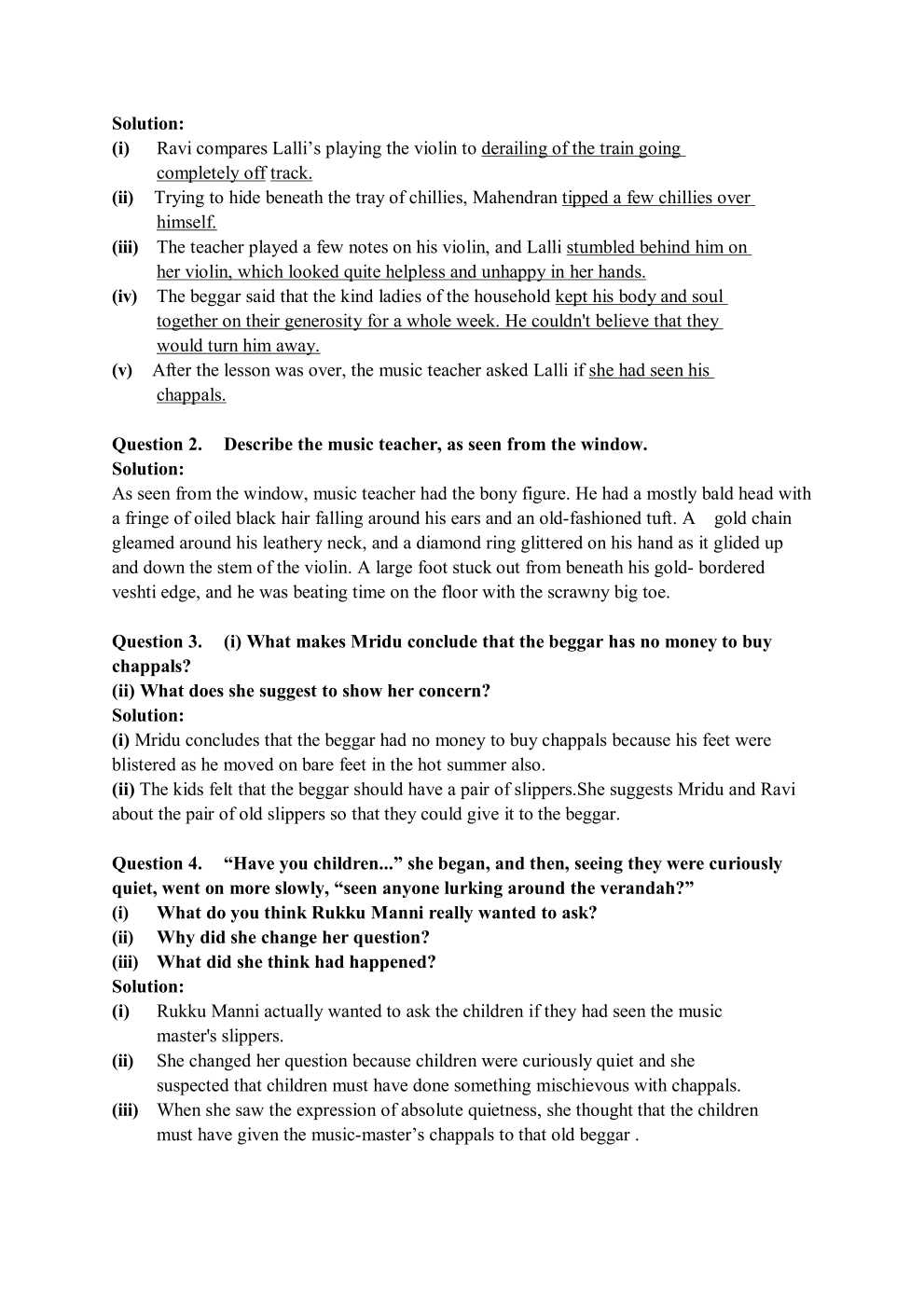 NCERT Solutions For Class 7 English Honeycomb Chapter 2 A Gift of Chappals