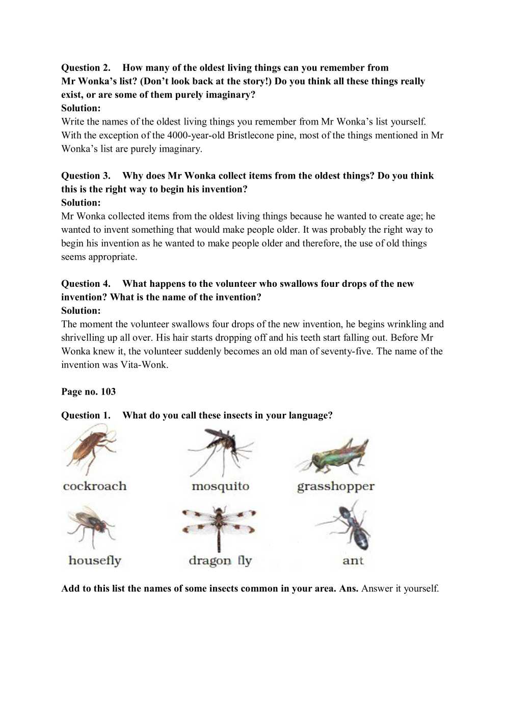 NCERT Solutions For Class 7 English Honeycomb Chapter 7 The Invention of Vita – Wonk