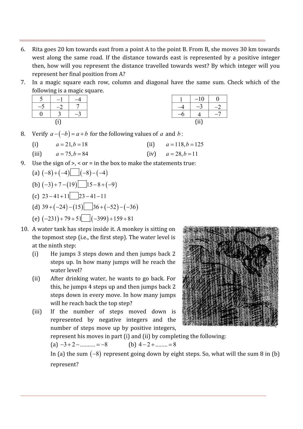 NCERT Solutions For Class 7 Maths Chapter 1 Integers