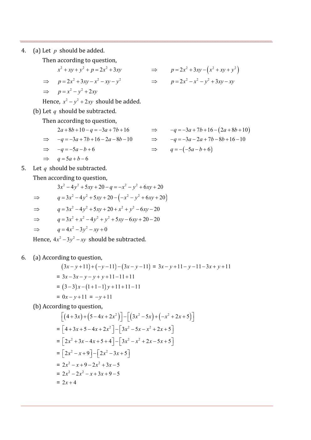 NCERT Solutions For Class 7 Maths Chapter 12 Algebraic Expressions