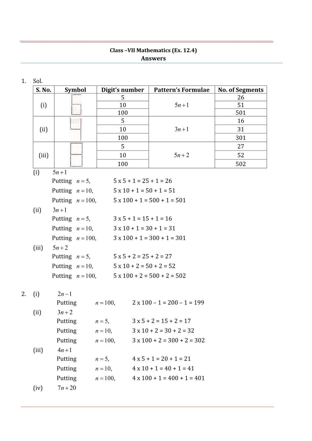 NCERT Solutions For Class 7 Maths Chapter 12 Algebraic Expressions