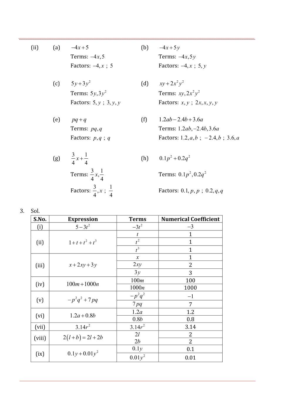 NCERT Solutions For Class 7 Maths Chapter 12 Algebraic Expressions