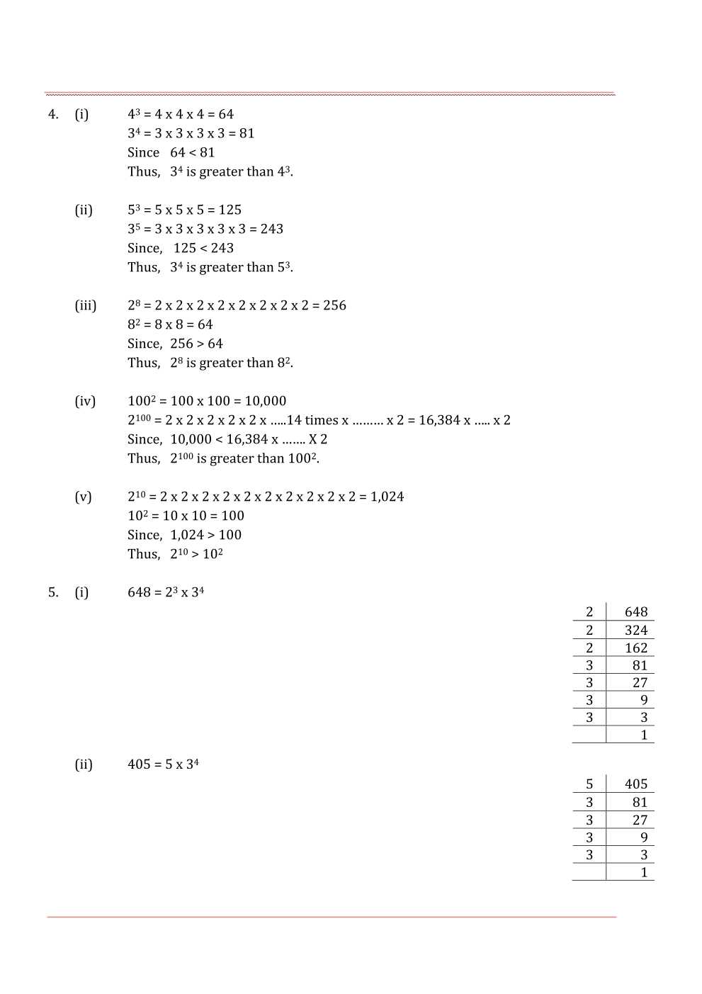 NCERT Solutions For Class 7 Maths Chapter 13 Exponents and Powers