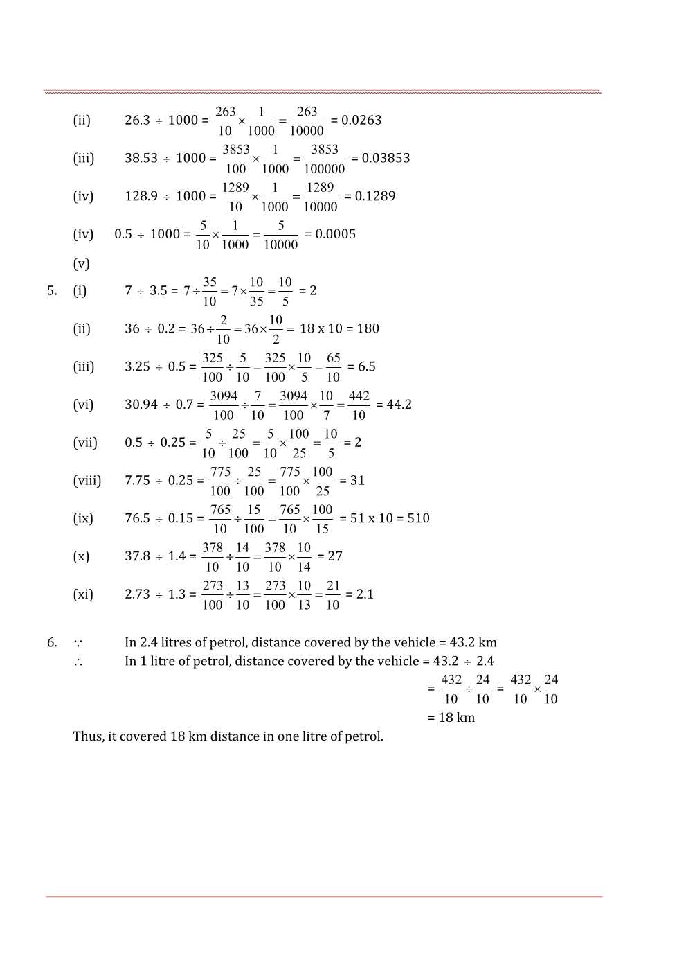 NCERT Solutions For Class 7 Maths Chapter 2 Fractions and Decimals