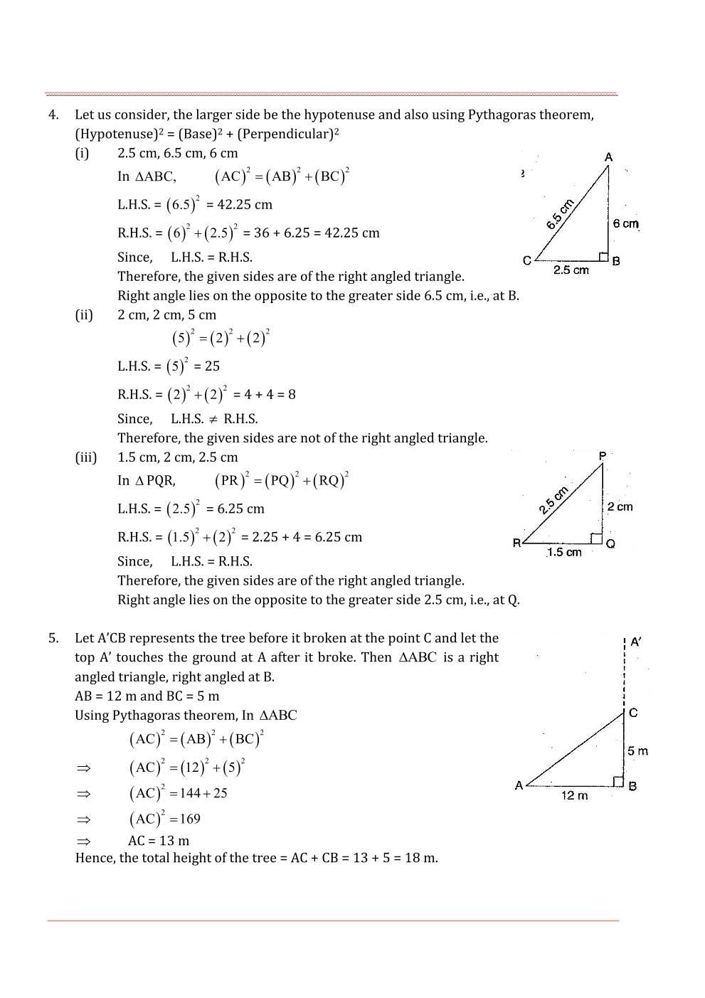 NCERT Solutions For Class 7 Maths Chapter 6 The Triangle and its Properties