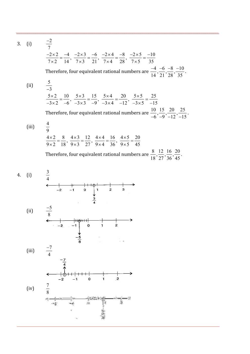 NCERT Solutions For Class 7 Maths Chapter 9 Rational Numbers