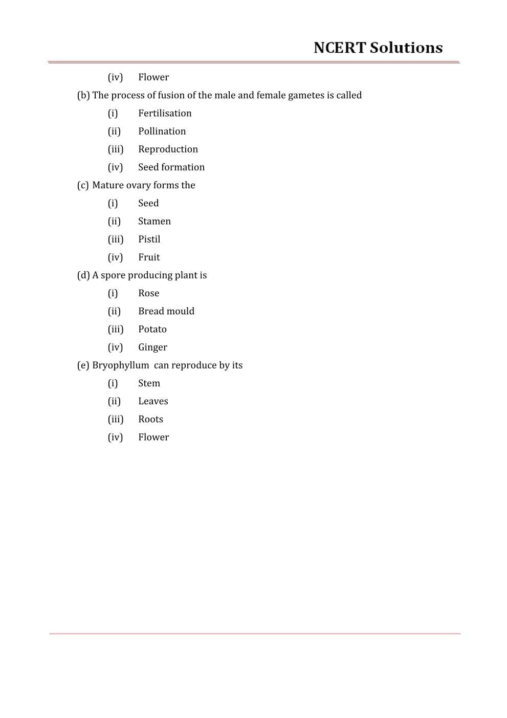 NCERT Solutions For Class 7 science Chapter 12 Reproduction in Plants