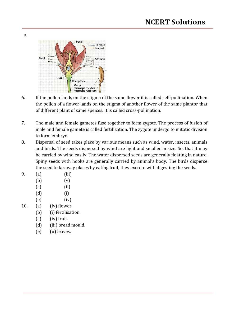 NCERT Solutions For Class 7 science Chapter 12 Reproduction in Plants