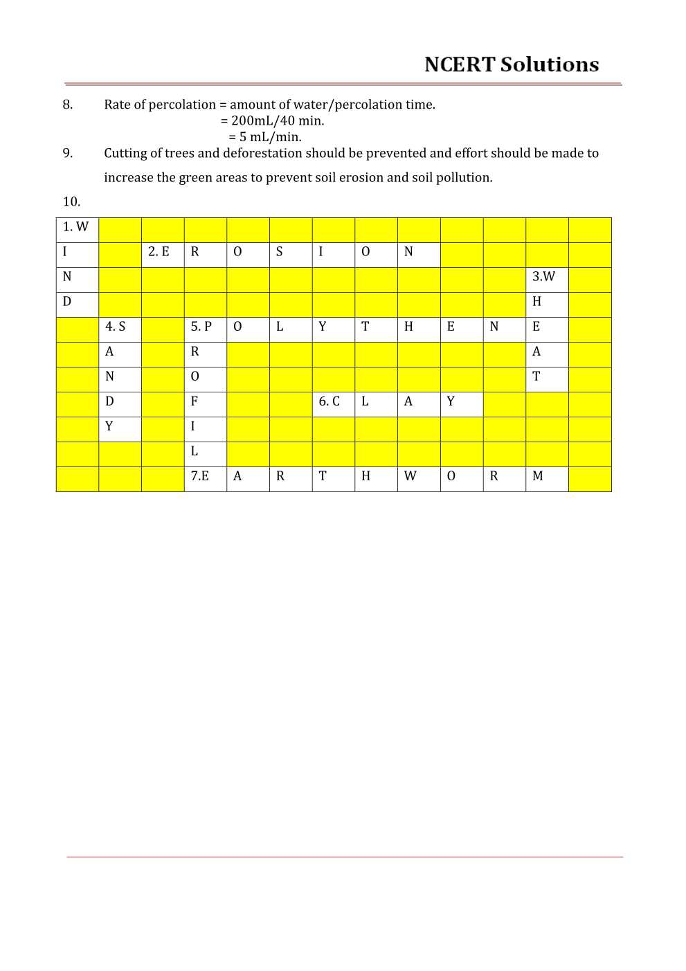 NCERT Solutions For Class 7 science Chapter 9 Soil
