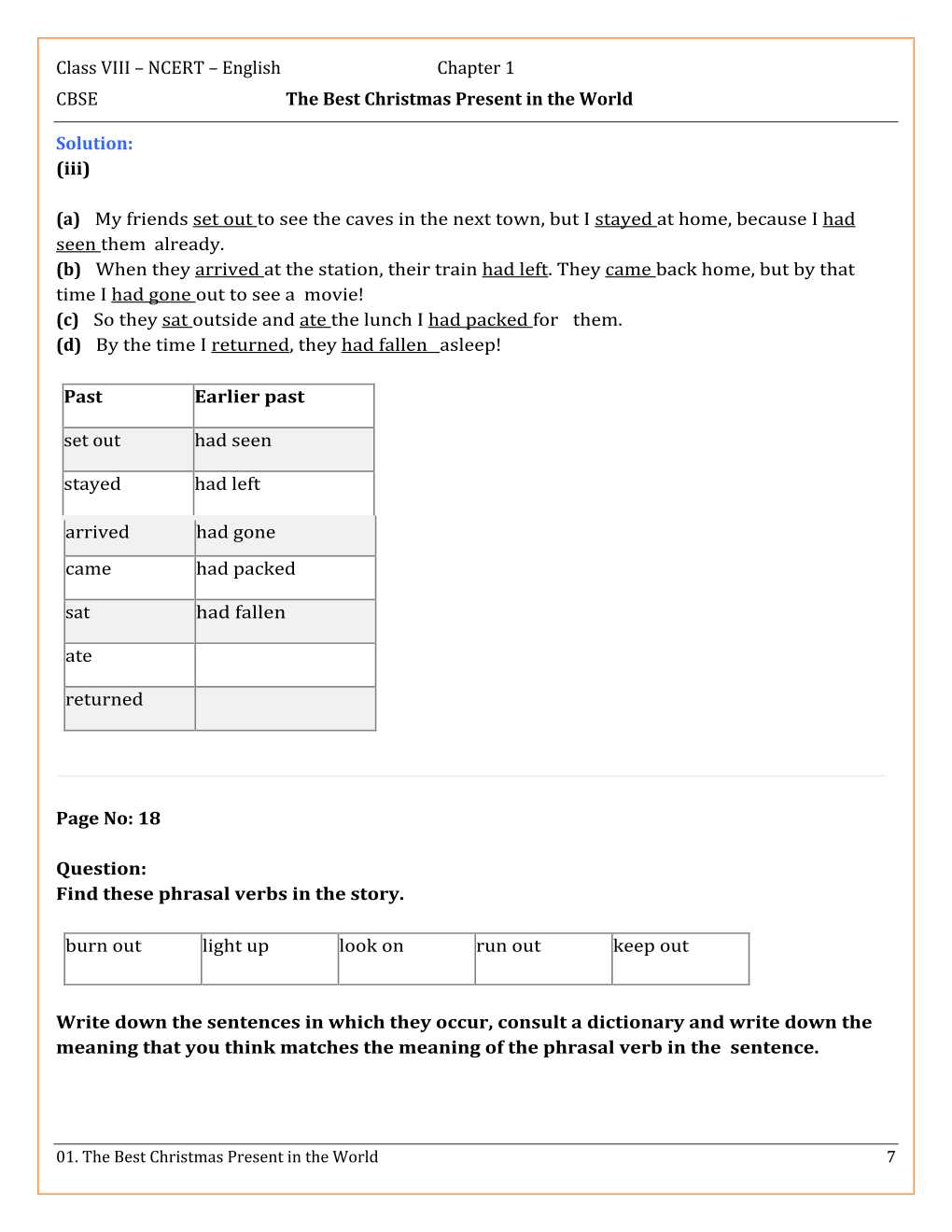 NCERT Solutions For Class 8 English Honey Dew Chapter 1 