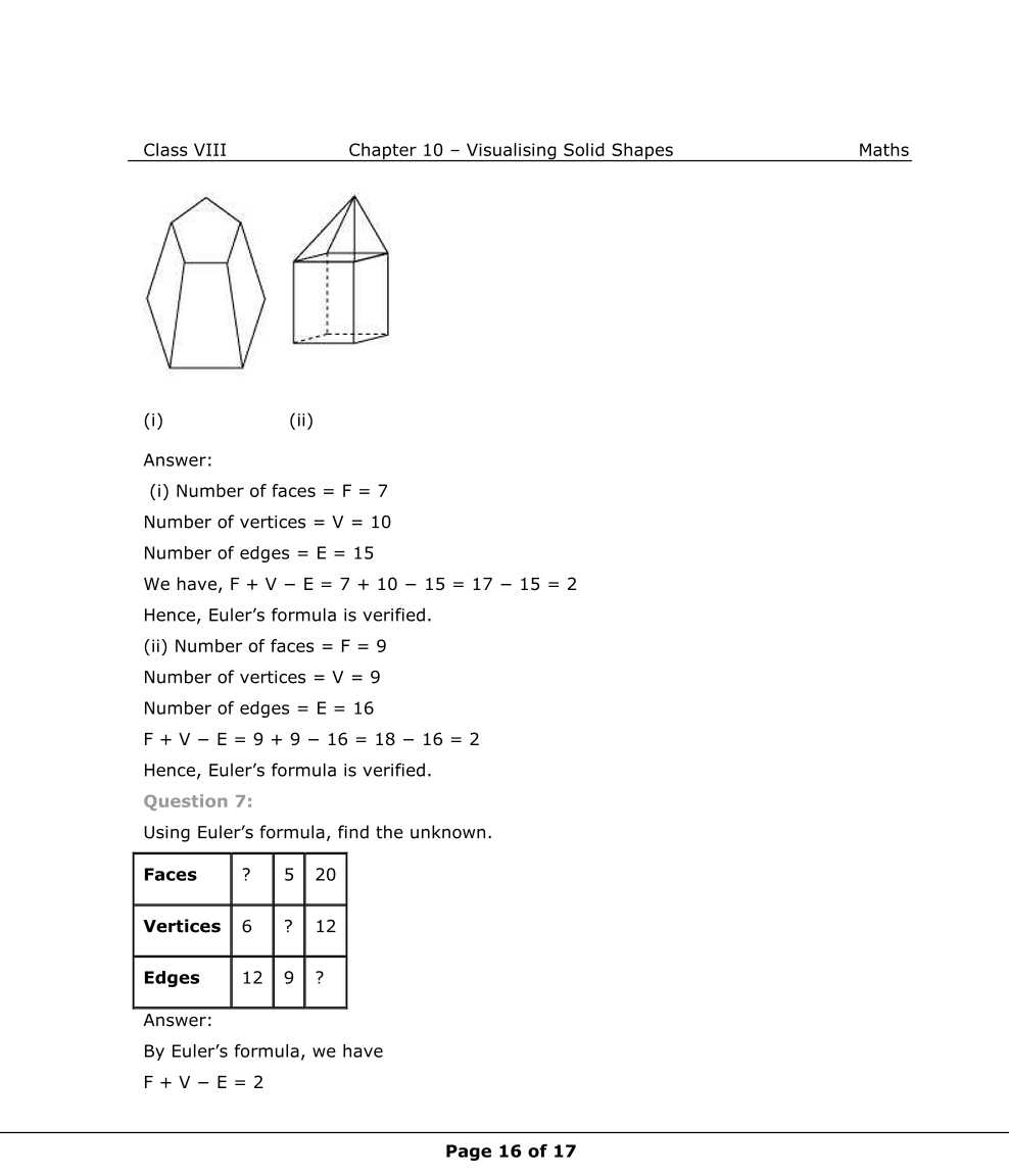 NCERT Solutions For Class 8 Maths Chapter 10
