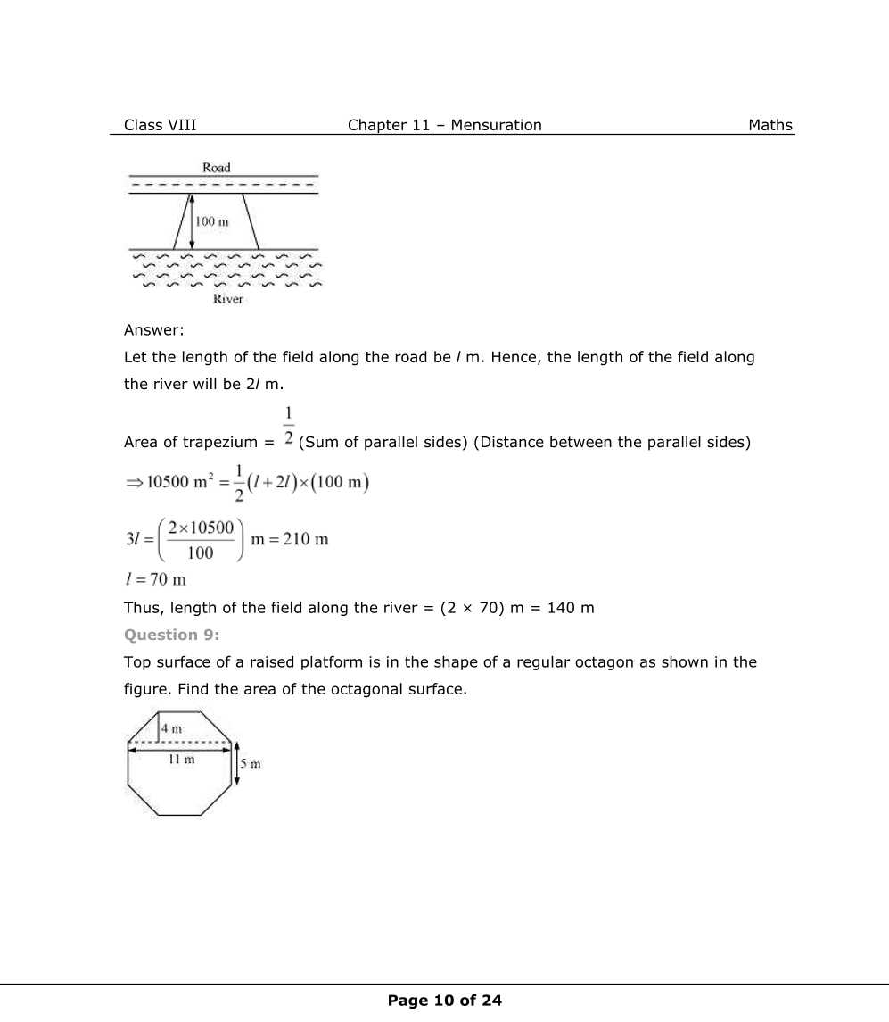 NCERT Solutions For Class 8 Maths Chapter 11