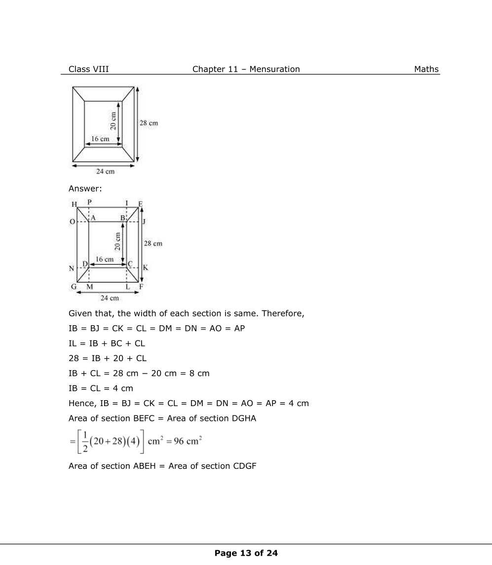 NCERT Solutions For Class 8 Maths Chapter 11