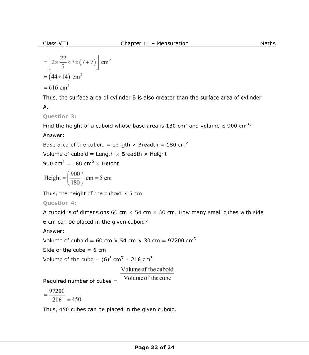 NCERT Solutions For Class 8 Maths Chapter 11