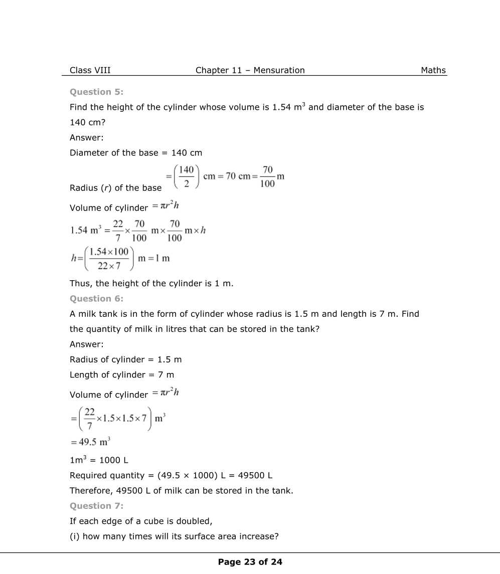 NCERT Solutions For Class 8 Maths Chapter 11