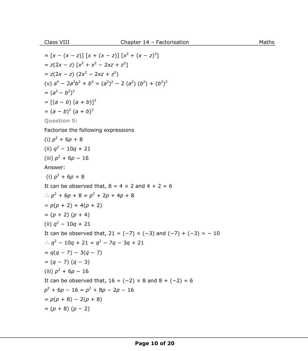 NCERT Solutions For Class 8 Maths Chapter 14