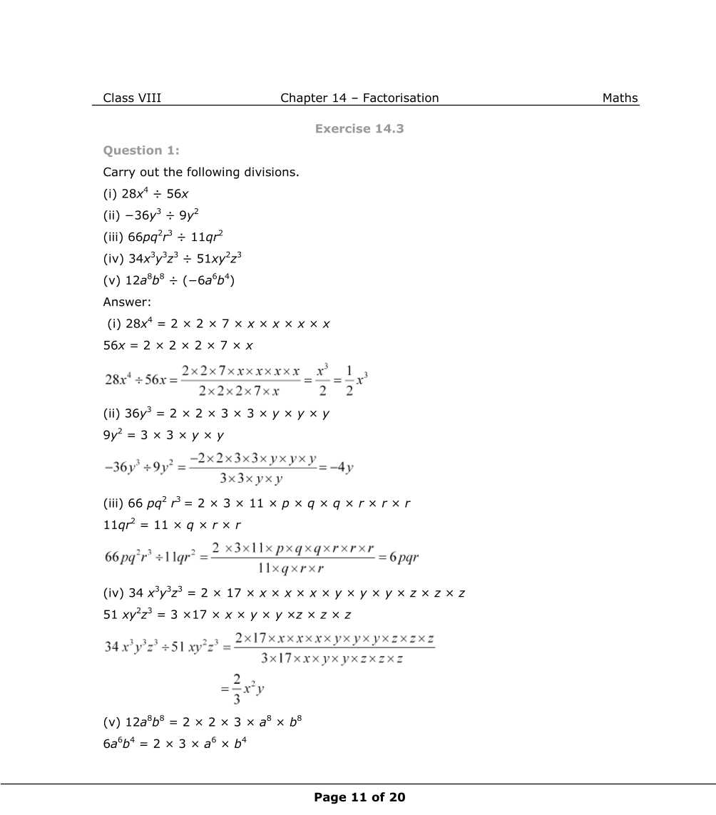 NCERT Solutions For Class 8 Maths Chapter 14