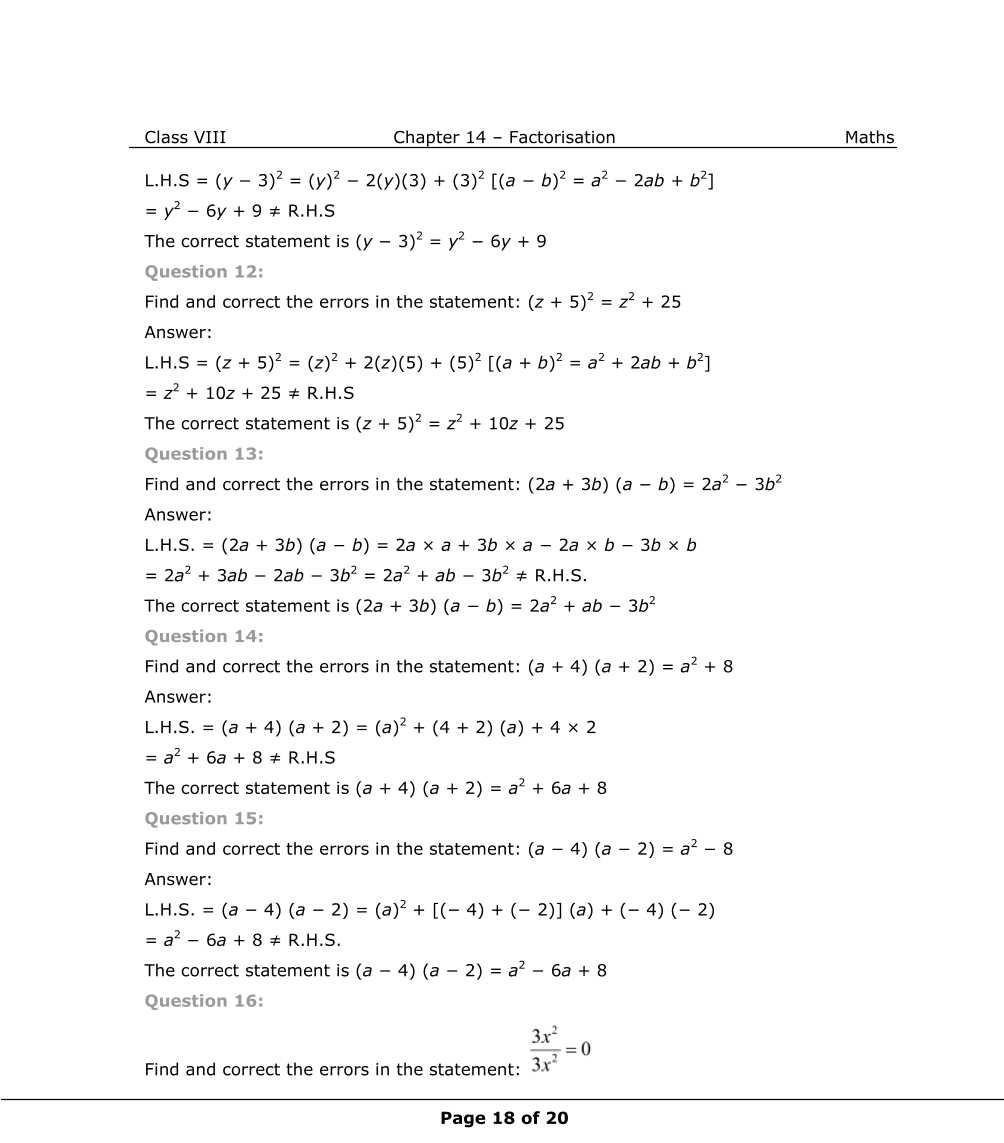 NCERT Solutions For Class 8 Maths Chapter 14