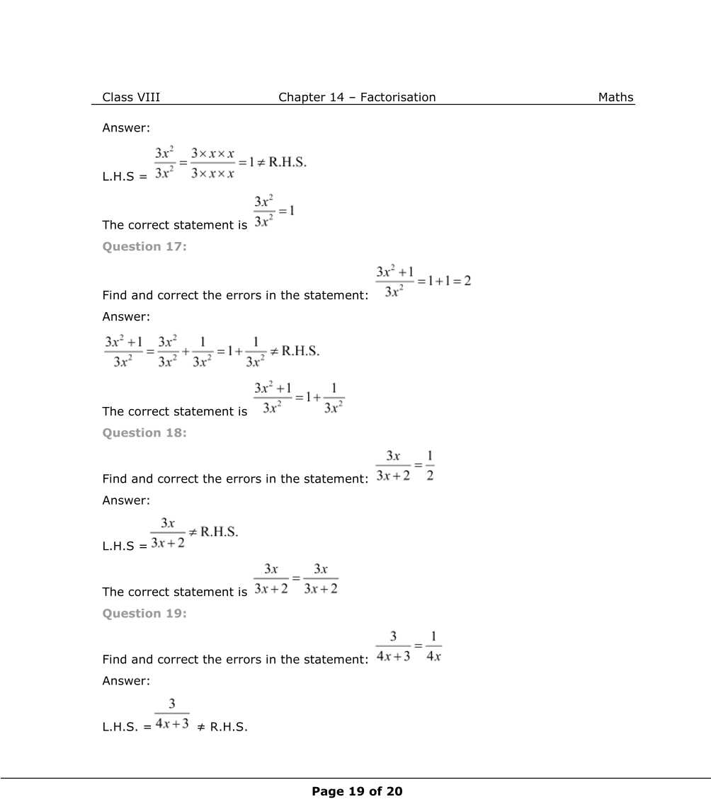 NCERT Solutions For Class 8 Maths Chapter 14